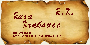 Rusa Kraković vizit kartica